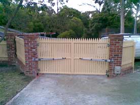 Steel Pickett Driveway Gate