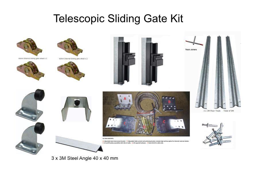 Telescopic sliding gate kit 2.  