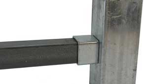 fixed security fencing bracket front view