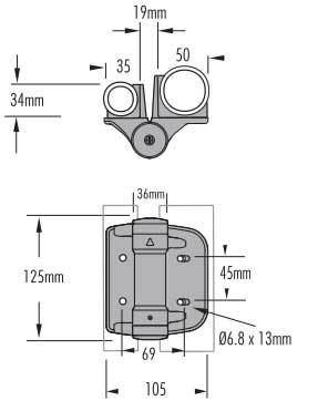 measurments for round post lock