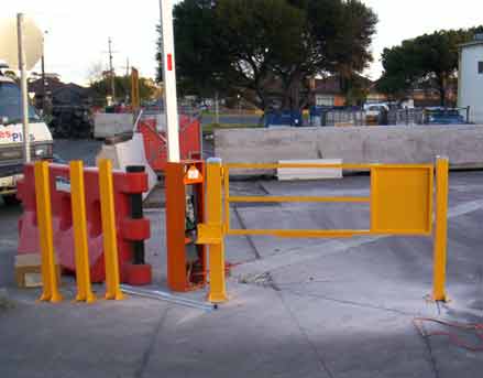Boom gate with pedestrian gate