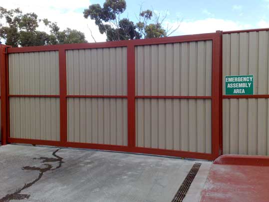 Large Sliding Colorbond Gate 