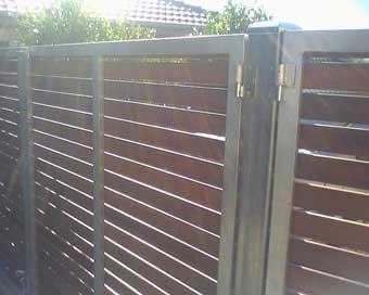 rear view of DIY gate frame 