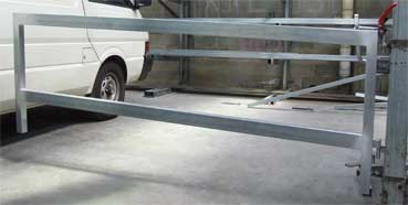Gate frame on an angle 