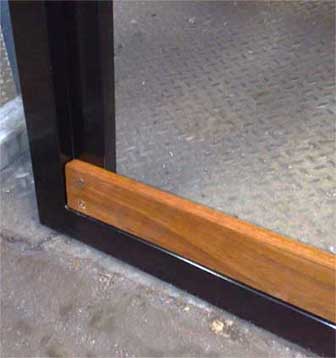 showing timber inserted into the frame