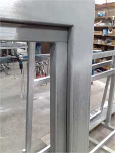 Gate frame showing the recess frame