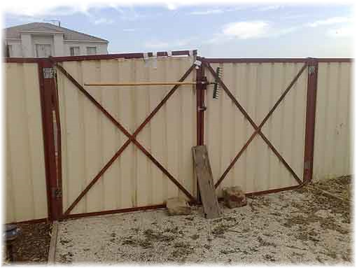 broken colourbond gate 