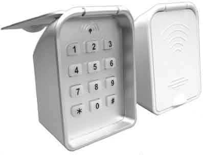 Wireless keypad closed and opened 