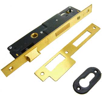 mortise lock in brass fits into 40x40 tube 