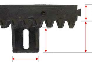 racking for a sliding gate with measurments