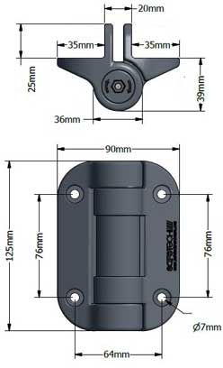 specifications of the safetech hinge