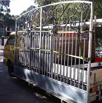truck ready to deliver a gate 