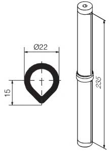 Profile of a self closing hinge 