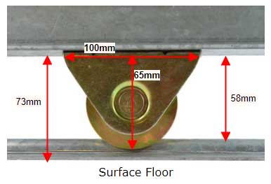 60 mm external sliding gate wheel