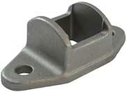 Aluminium Fence Rail Brackets 25x25 mm Double Lugs