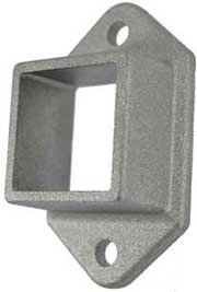 Aluminium Fence Rail Brackets 40x40 mm Double Lugs 