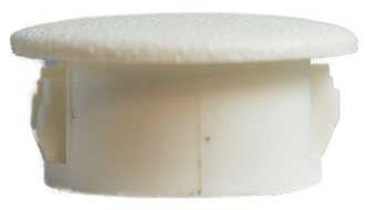 Plastic Cap 19 mm Flat Top White