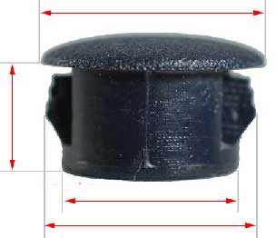 round plastic plug 7.9mm