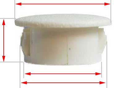 white hole plug cap 8mm