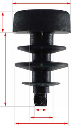 10mm round plastic cap plug