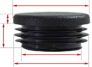 Details about   38mm Round Plastic Blanking End Caps Pipe Tube Inserts Plugs Bungs 