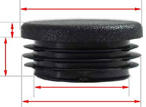 round plastic cap 55mm