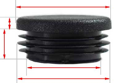 34mm round plastic cap