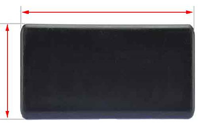 75x50mm plastic rectangular cap