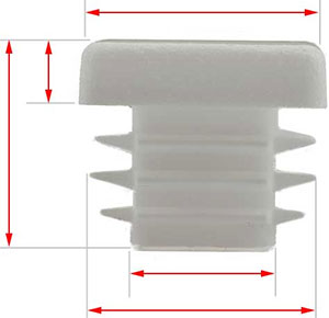 White plastic Cap 20x20