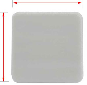 20x20mm white plastic cap