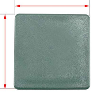 60x60mm green plastic cap 