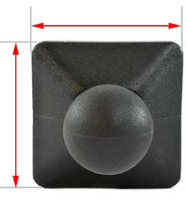 50x50mm dome top plastic cap