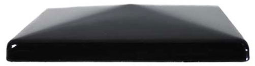 low profile steel post cap black 200x200mm