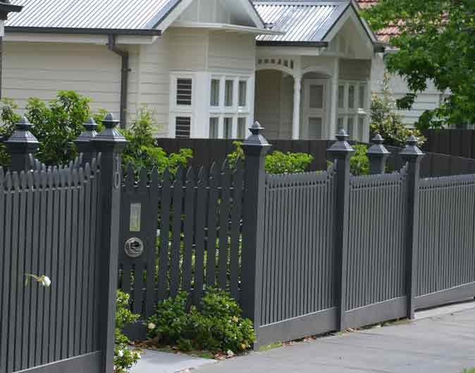 Capitals on each of the fence post