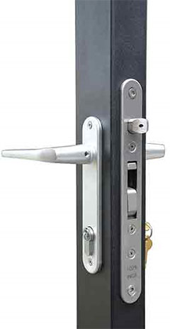 H metal lock in a frame