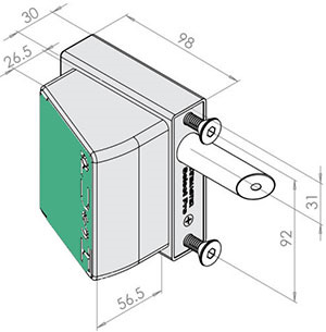 measurment for the digital lock quick exit