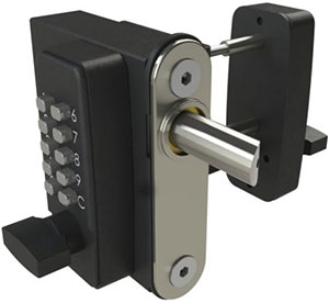 Gatemaster surface mounted digital lock with keypad both sides
