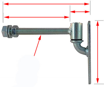 adjustable hinge 120mm long