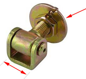 Adjustable gate hinge with washer to weld