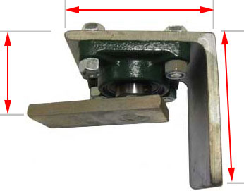 Bearing hinge for gates over 1200 kgs