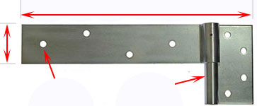 heavy duty strap hinges for timber gates