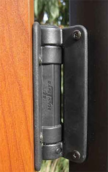 side view of the gate hinge