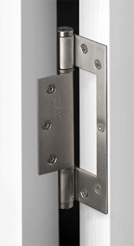 self closing hinge on steel