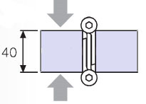 Door thickness to suit double action hinge