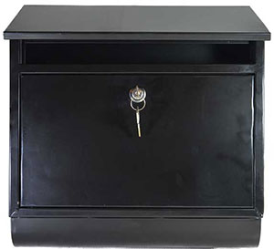 Slim Letter Box black