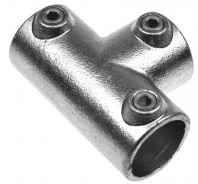 kwikclamp long T galvanized pipe fitting