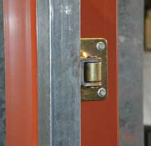 side view of adjustable hinges