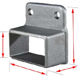 25x50 fence bracket aluminium