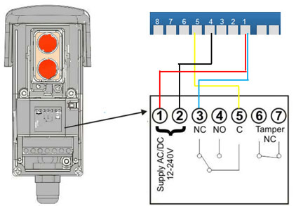 how to connect a reflector photo safety beam for gates