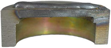 cut away showing a weld